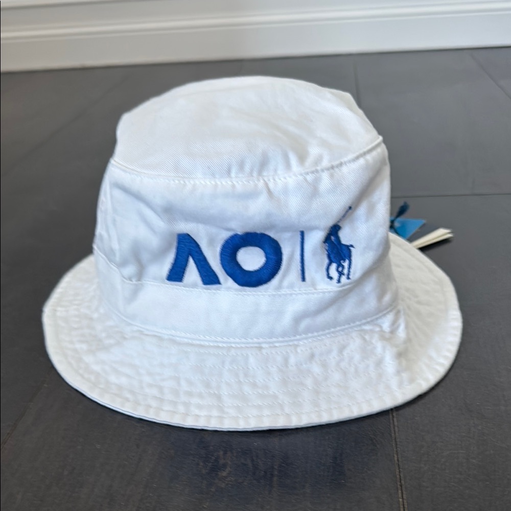 Polo by Ralph Lauren Australia Open White and Blue Bucket Hat
